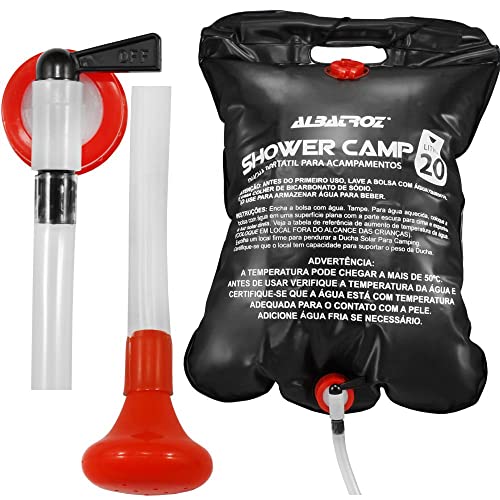 Ducha Camping Bolsa 20 Litros Shower Preta Albatroz