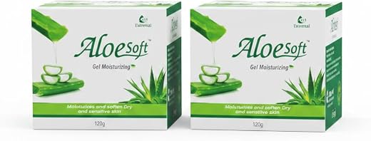 Aloe-soft Gel Soothing Hydrating Skin Care Gel | 120g, Pack of 2