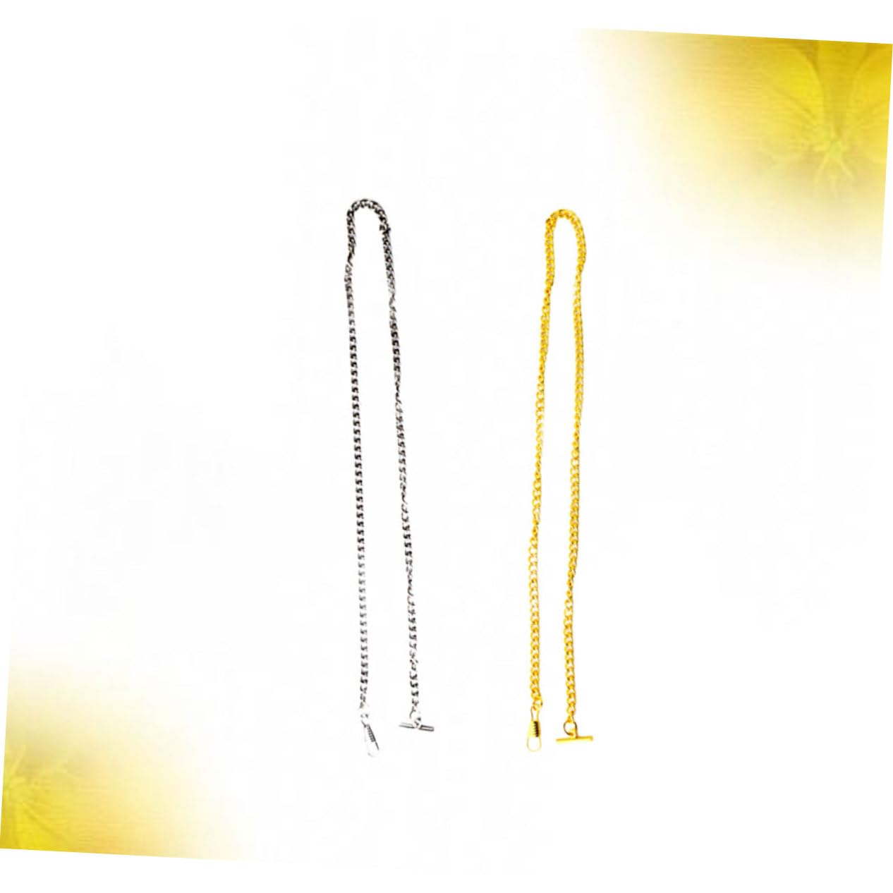 6pezzi Catena Per Orologio Da Tasca Metallo Catene Creative Forma Di t Per Jeans e Accessori Per Abbigliamento e Argento