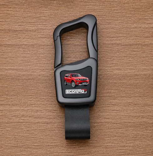 Image of Greenworld Scratch proof Fob Key Heavy Duty Keychain Compatible With New Mahin-dra Scorpio /bolero /xuv700 /xuv300 /3xo with new mahin-dra logo