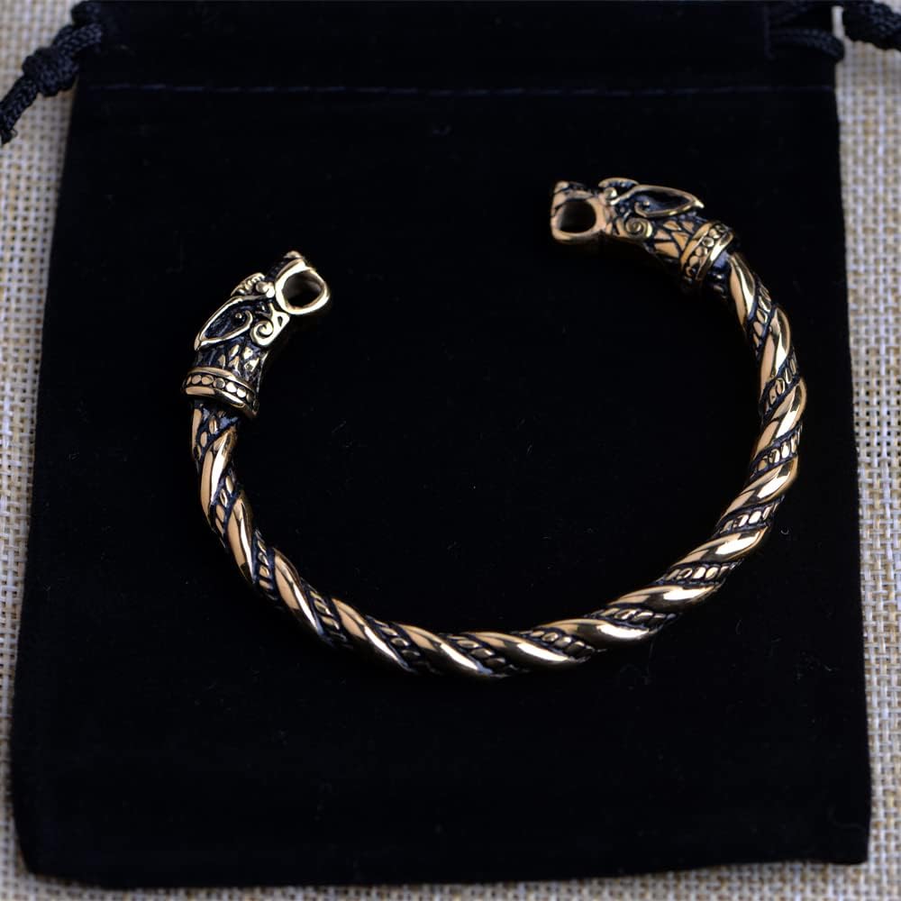 Stainless Steel Viking Bracelet Men's Cuff Bracelet For Men Talisman Jewelry - Image 7