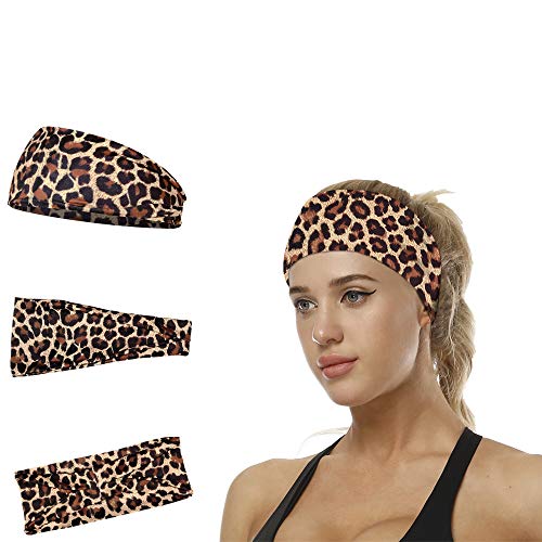 LANYU 2Pcs/pack Cycling Headwear Hat Cap Running Bandana Headbands Personalized Head Scarf (one size, leopard)