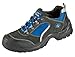 Produktbild Sicherheitsschuhe S1 "Göhren" in Sportschuhoptik, Veloursleder, Stahlkappe, rutschfeste PUR Laufsohle - Schwarz/Blau - 36