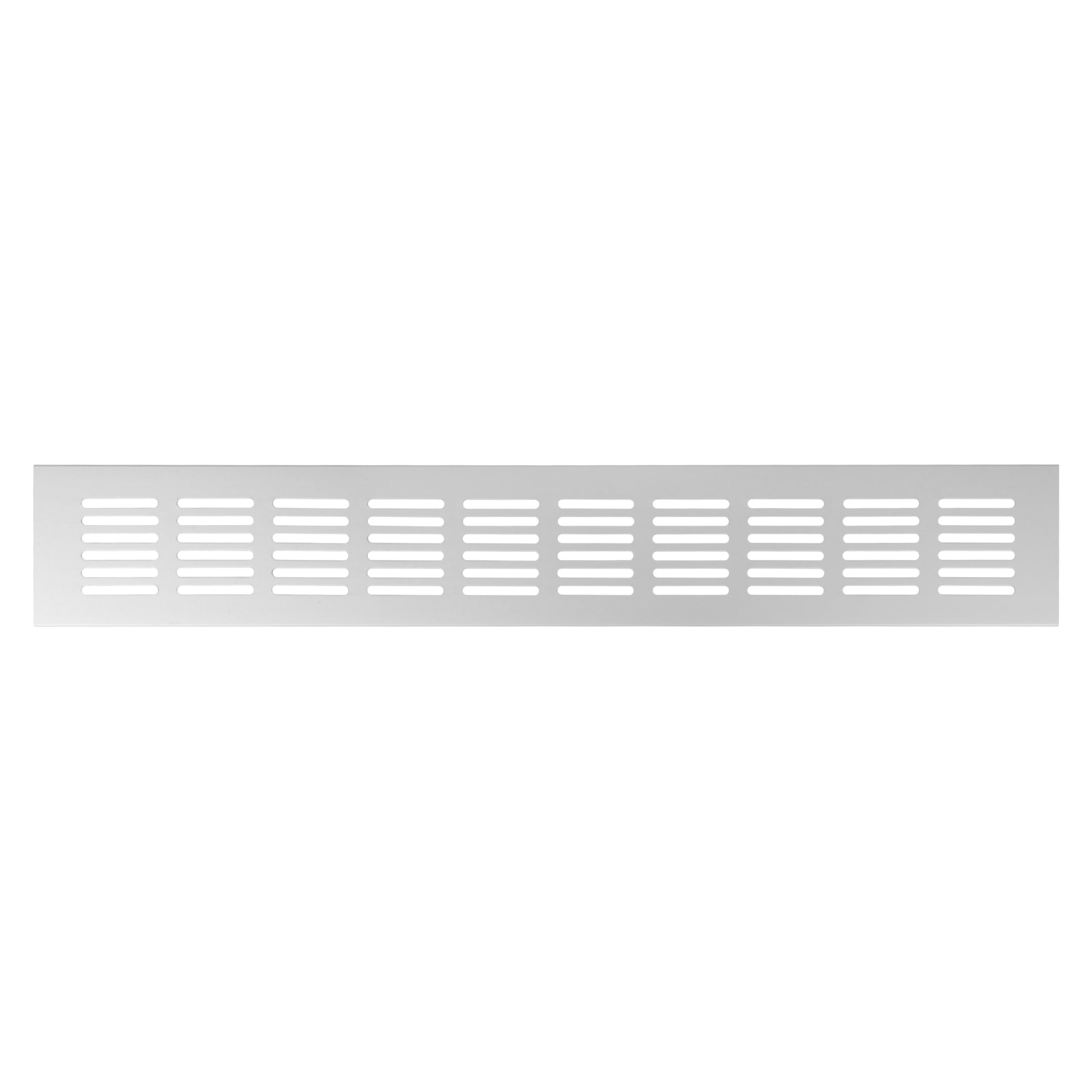Repa Market Ventilation Grille Silver 400 x 60mm (Frame Size) – Aluminum Air Vent Cover for Kitchen Plinth, Cabinet, Door, Floor, Wall – Elegant Furniture Vent Register–Indoor Air Flow Grill