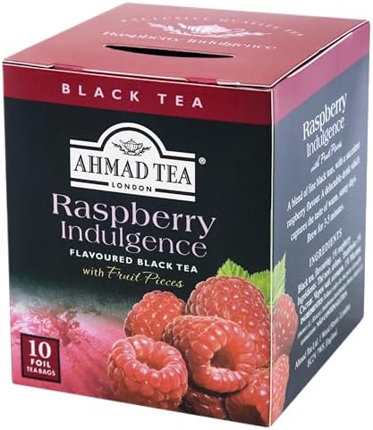 Ahmad Tea London Chá Preto Raspberry Indulgence 10 Unidades De 20...