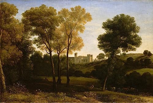 Tableau Claude Lorrain toile imprimée 60x90cm pour habiller un grand mur vide de salon