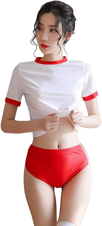 SINMIUANIME Schoolgirl Outfit Cosplay Student Sportswear Uniform Suspender Shorts Women Lingerie Set Sexy