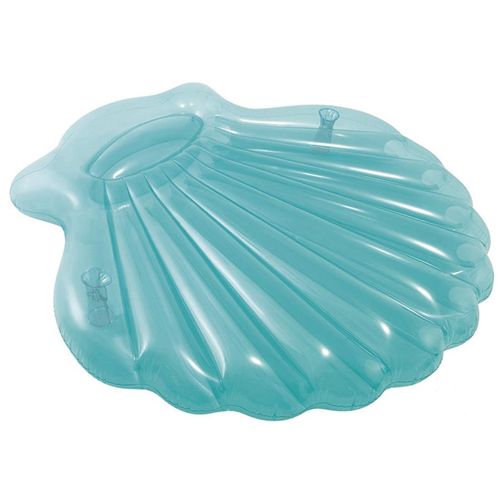Aufblasbares Pool Luftmatratze 170 * 170cm,Blau Muscheln Form Pool Aufblasbares Wasserspielzeug,Tragbar Große Aufblasbare Pool,Badematratze Wasserhängematte für Partys,Sommer,Wasser,Strand