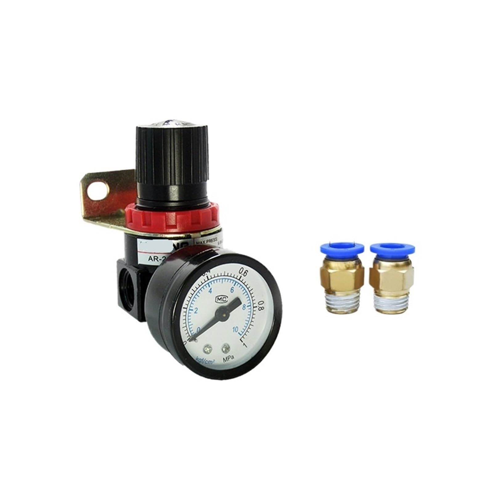 HYUJNAFZR AR2000 G1/4'' Control compressor pressure relief regulating valve with connector gauge and bracket