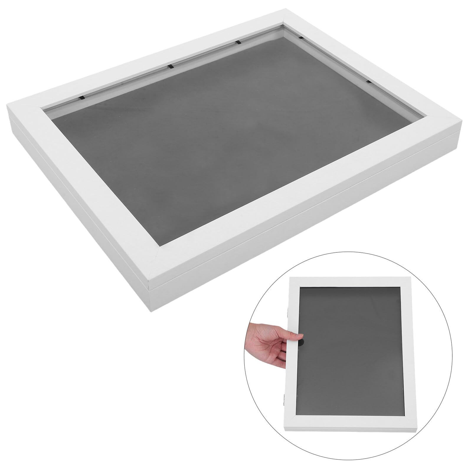 Luxshiny Marco para Camiseta de Fútbol con Vidrio Resistente y Marco de Madera Blanco de 28x35cm para Exhibir Recuerdos Deportivos en Casa o Clubes