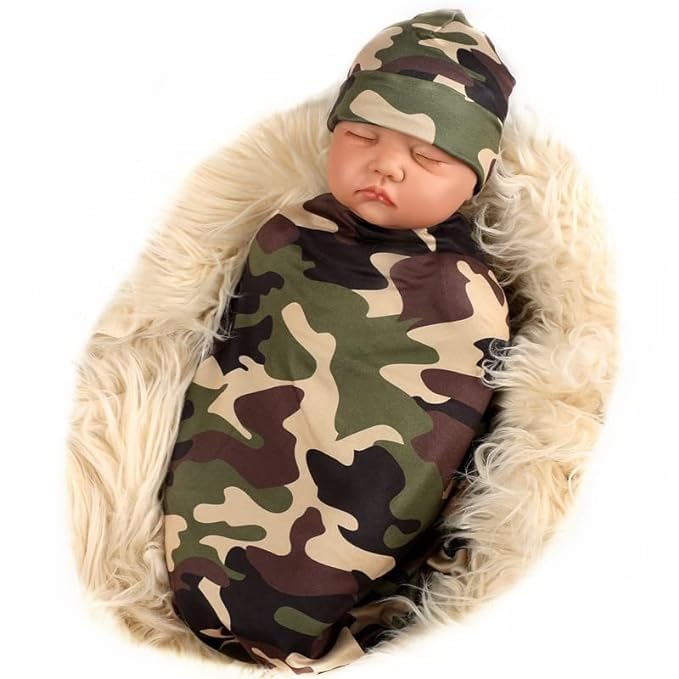 Image of Galabloomer Baby Receiving Blanket Camouflage