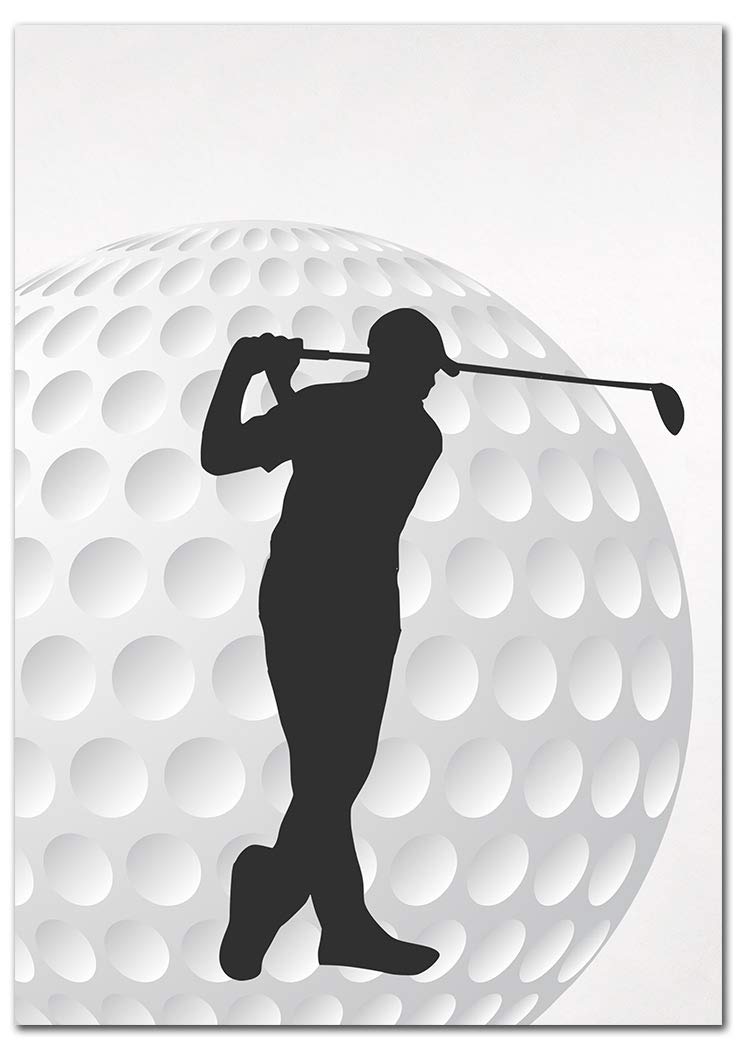 Extra Large Blank Group Greeting Card - XL Big thick A4 size - Any All Occasions Huge Event - Golf Sports Golfing Golfer - No Text on Front or Insert - Lots space for Messages - UK Eco-Friendly — image 1
