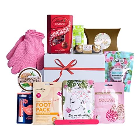 JOADE Pamper Time Spa Gift Set For Women - Gifts for Her Birthday, Mother, Daughter, and Pregnancy: Full Body Relaxation Gift Set for Women, Spa, Bath with Chocolates Cover