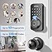 Ulecoce Fingerprint Keypad Deadbolt with Handle Set, Keyless Entry Door Lock, Door Locks for Front Door Lock Set, App Control, Auto Locking, Easy to Install, Matte Black