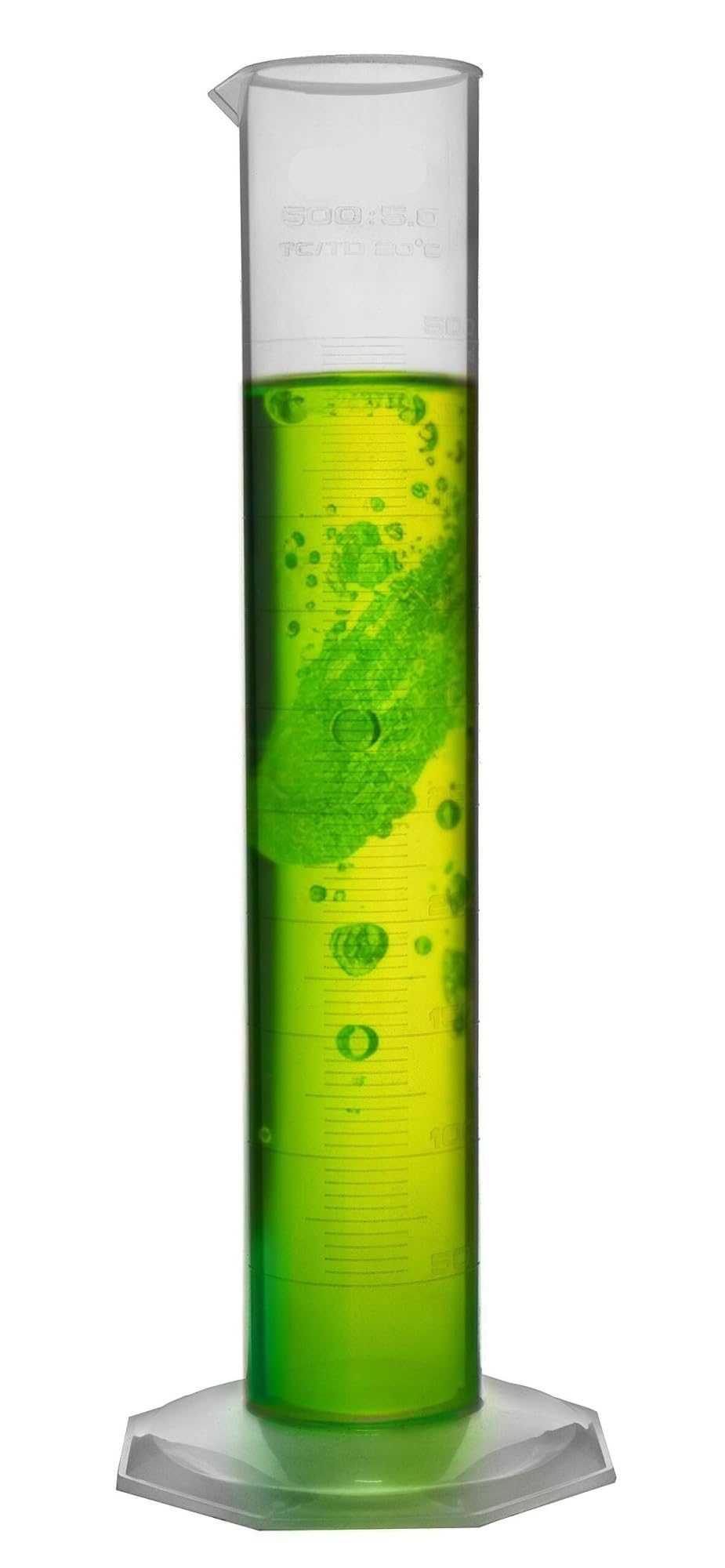 Probeta de Laboratorio para Ciencias, Probeta Graduada Polipropileno Base Octagonal Clase B 10ml-2000ml(50 ml)