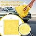 RIDE KINGS Micro Fiber Towels Car，Coral Fleece Car Wash Cleaning Towel,Endless,Absorbent, Scratch Free,No Lint, Extra Soft,Reusable and Durable,Interior Microfiber Rags 16in x 16in-6 Packs Yellow