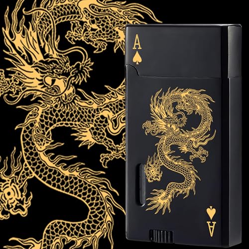 Jet Torch Lighter, Butane Refillable Windproof Gas Cool Lighter, Classic Card MiNi Lighter with Visible Window, Adjustable Torch Lighter, for Outdoor, Indoor, Camping, BBQ, Candle, Birthday, Gift