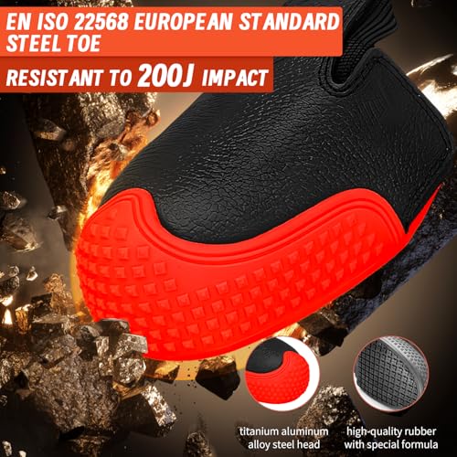LG07 ASTM Certified Slip & EN 22568 Steel Toe-LG07 Resistant Steel Toe Shoe Covers | 0.94 SRO Anti-Slip Overshoes | Waterproof Work Boot Covers | Industrial Safety (M(US5.5-9.5)) by LIONGRIP - Image 6