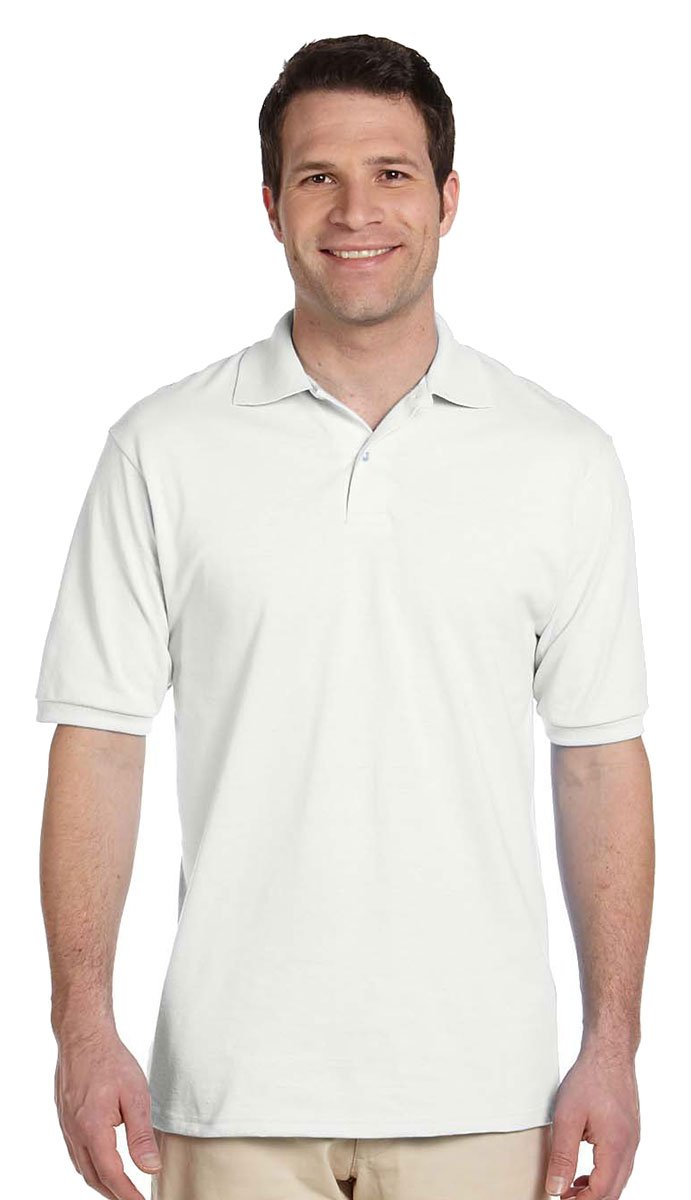 Jerzees Men's SpotShield 2 Button Rib Knit Polo Shirt