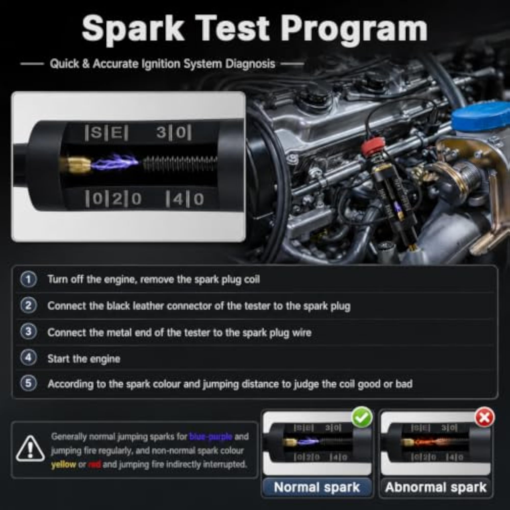 Spark Plug Tester Adjustable Ignition Coil Tool