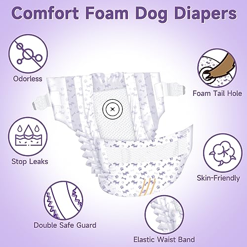 MICOOYO Disposable Female Dog Nappies Dog Diapers for Girl Dogs in