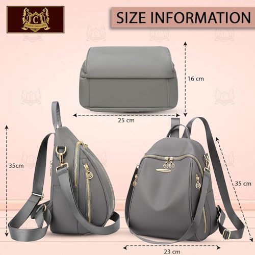Image of Ethnic Style Waterproof Oxford Backpack for Women & Girls | Fashion Travel Canvas Look Nylon Bag | Large Capacity Printed Laptop Backpack for College