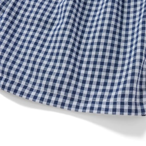 Image of Y2k Plaid Shorts Cute Baggy Ginghem Boxer Shorts for Women Checked Lounge Pajama Bottom Preppy Sleep Pj Shorts