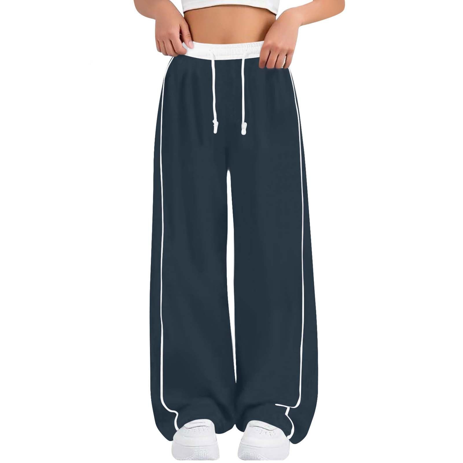 Pantalones de pierna ancha para niñas ropa recta holgada casual 6