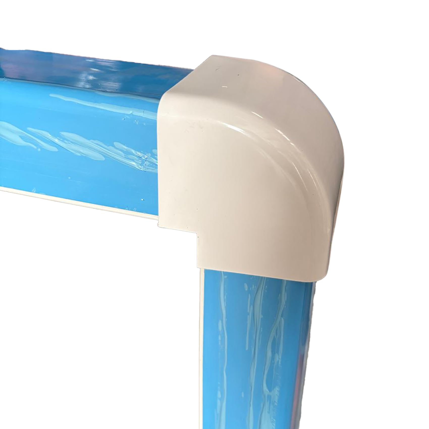 3S SuperSamaStore Außeneck für Kabelkanal 80x60 mm, Steckbare Außeneck-Verbindung zur Abdeckung von Klimaanlagenrohren für Mono- und Dual-Split-Systeme, PVC Weiß RAL 9010, 9er-Pack