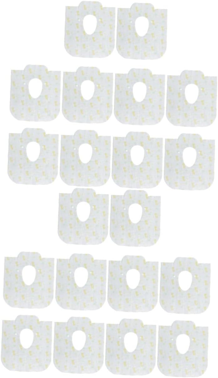PartyKindom 20pcs Travel Toilet Seat Pad Disposable Toilet Seat Covers Covers for Public Restrooms Adhesive Paper Pad