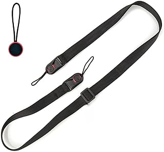 [AquaLoach] 【予備バックル付き】 カメラストラップ ネックストラップ 一眼レフ ミラーレス対応 ワンタッチ脱着式 調整可能 軽量 丈夫 クイックリリース アンカー付き 男女兼用