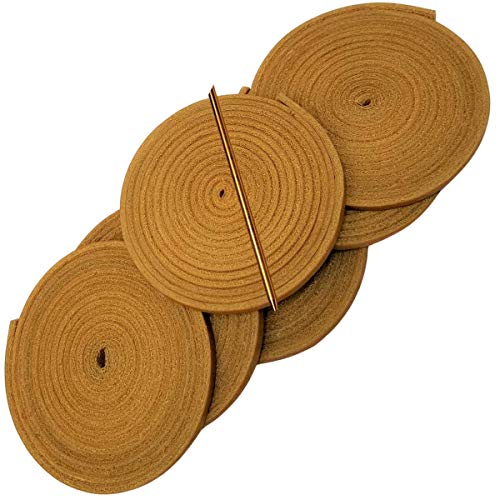 TOFL Baseball Glove Lace Kit with Needle | Six Laces, 72" Long Each Plus Needle | Tan