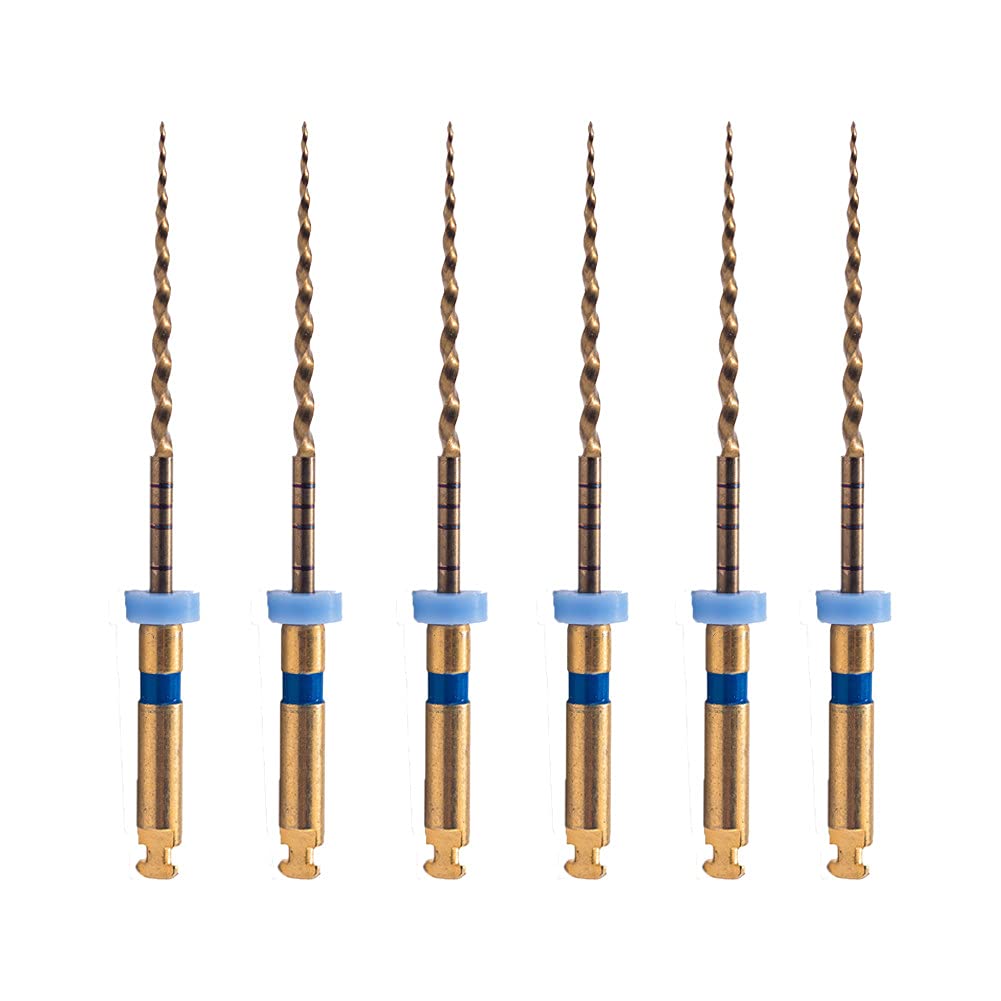 Easyinsmile X-Pro Gold Protaper NITI Rotary Files, 6PCS Endo Controlled Memory Files (Assorted 25MM)