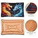 KJIZMO Ice Fire Dragon Dog Bed Mat, Soft Comfortable Warm Crate Pad with Anti-Slip Bottom, Machine Washable Pet Mattress for Pets Sleeping for Large Medium Dogs & Cats 24x18in