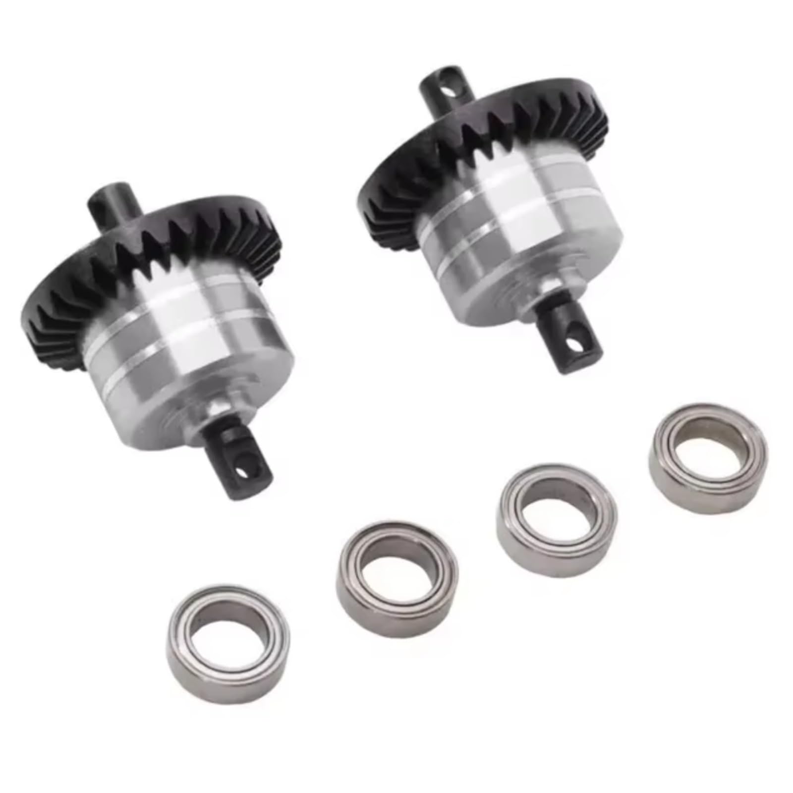 RC Modelli Parti Anteriore Posteriore Differenziale Ad Ingranaggi Kit In Metallo Per MJX Per Hyper Go 14211 14210 H14BM 1/14 RC Auto Aggiornamenti Parti Accessori(Silver)