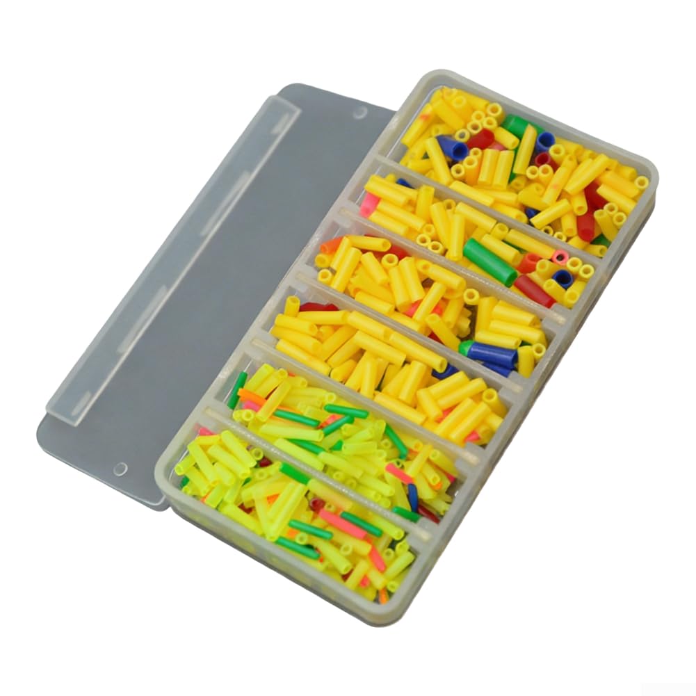 Fishing Float Sleeves Stops Plastic Rigging Accessory Secure Position Holder Multicolored Adjustable Fit Set Lightweight For Carp Coarse Match(Large box packaging)