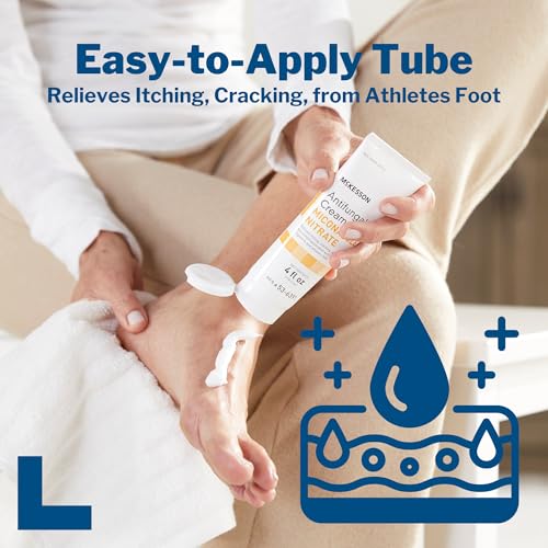 McKesson Antifungal Cream, 2% Miconazole Nitrate, Burning, 4 oz, 2 ct | Relieves Itching, Cracking from Jock Itch, Ringworm and Athlete Foot - image 2