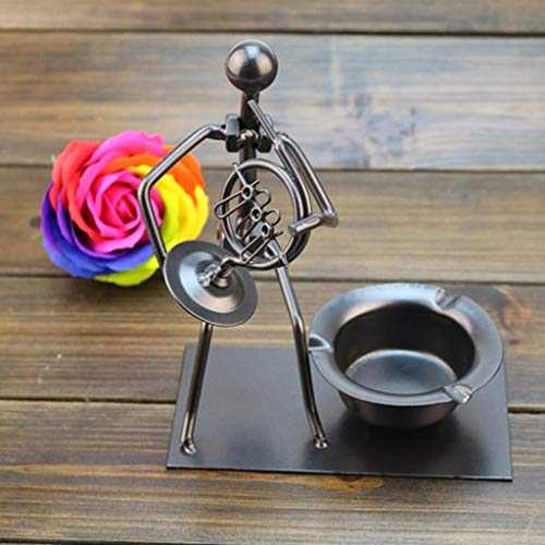 Asbakje Creative Retro Man die de Viool Iron Asbak Ash Holder Container thuiskantoor Room Decoration Accessoires voor… - Image 4