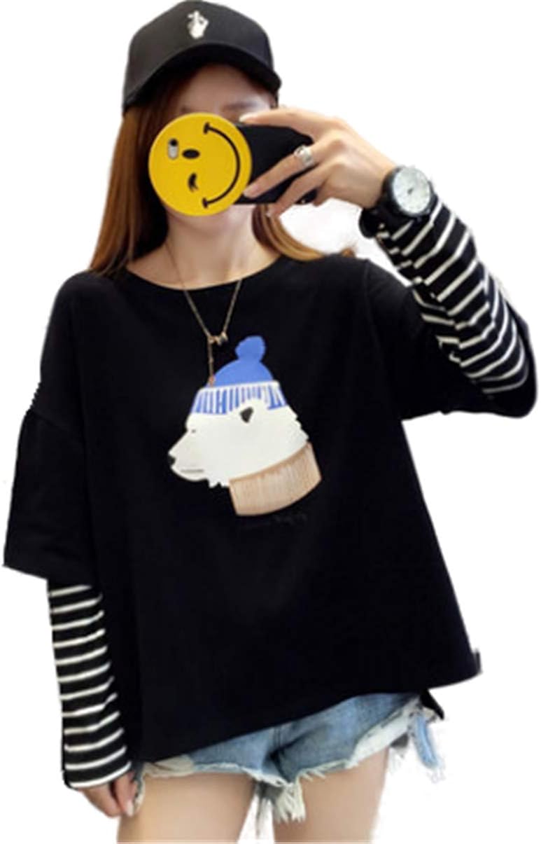 Amazon Co Jp ダン ガール秋の服中学生韓国人緩い偽の2つの長袖tシャツ魏服 ブラック A L ファッション Amazon Co Jp ダン ガール秋の服中学生韓国人緩い偽の2つの長袖tシャツ魏服 ブラック A L ファッション