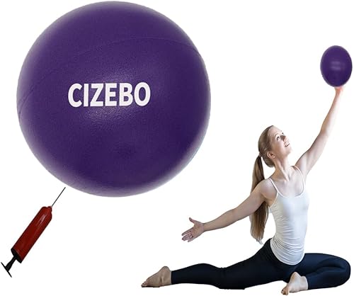 CIZEBO Small Exercise Ball for Between Knees, 6 inch Pilates Ball with Pump, 6 in Core Ball for Class, 6" Physical Therapy Ball, Mini Barre Ball