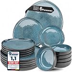 Moritz & Moritz – Moritz & Moritz Steingut Geschirrset 6 Personen Blau 18-Teil
