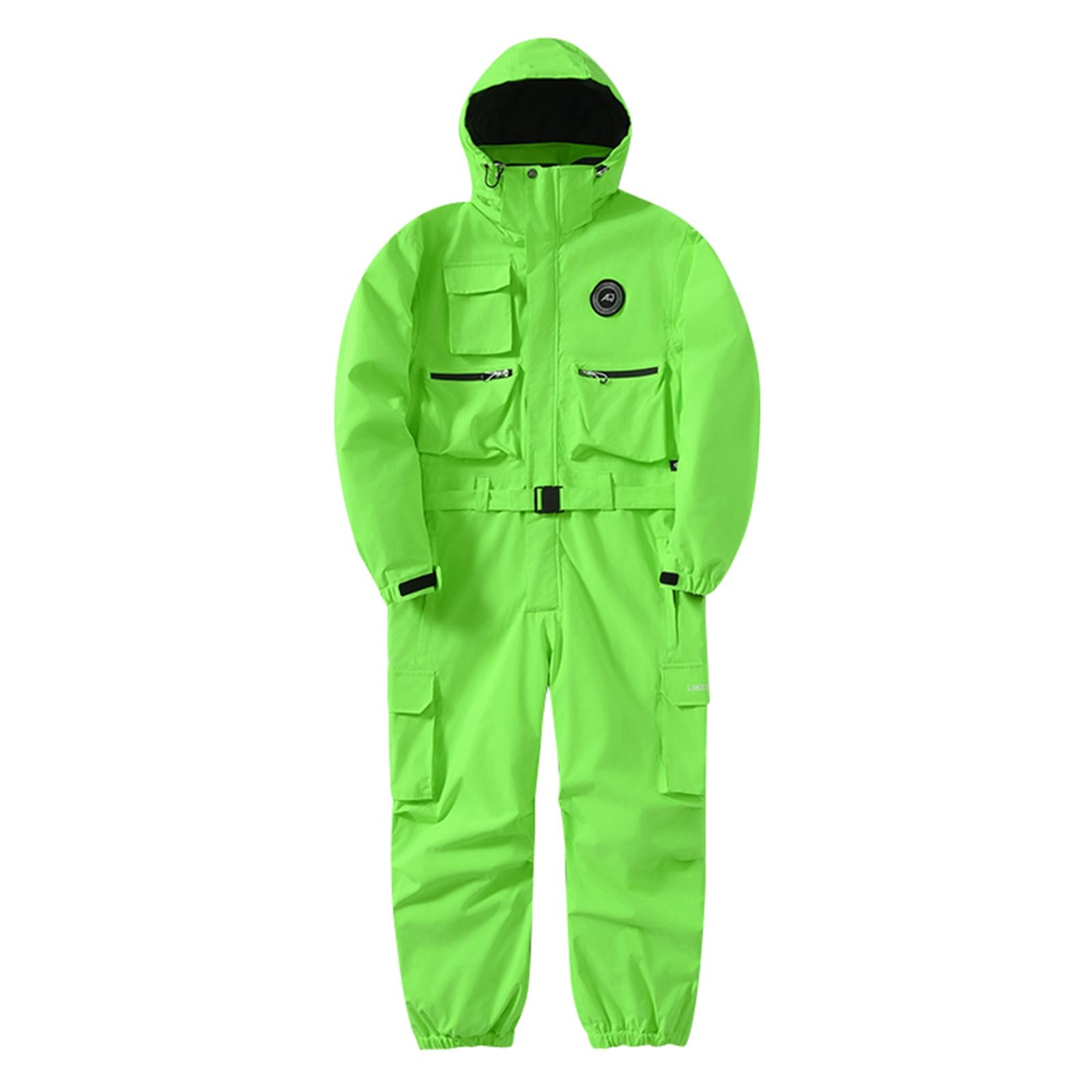 Traje de esquí para hombre, resistente al agua, a prueba de viento, con capucha, traje de esquí, traje de snowboard, traje de esquí de una pieza, mono de esquí aislado