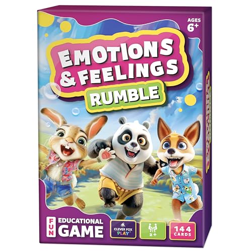 Clever Fox Play Emotions & Feelings Rumble – Emotional Intelligence & Regulation Card Game for Kids Ages 6+ - Learning Activity for Family & Therapy to Develop Social Skills & Problem Solving