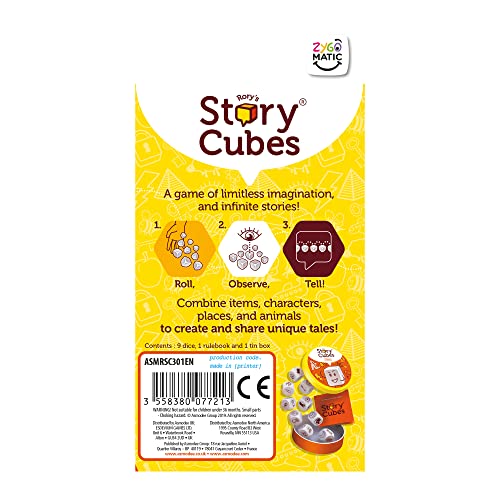 Rory's Story Cubes (Eco-Blister) | Storytelling Game For Kids And Adults | Fun Family Game | Creative | Ages 6 And Up | 1+ Players | Average Playtime 10 Minutes | Made By Zygomatic #TOP2