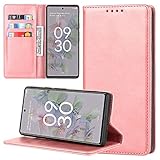 【Hamany】 Galaxy S8 Plus ケース 手帳型 docomo SC-03J / au SCV35 SC03J スマホケース カード収納 ギャラクシーs8プラスケース 耐衝撃 耐久性 耐摩擦 横置きスタンド機能 携帯ケース s8+ マグネット式 レザー カバー -ファッション ローズゴールド