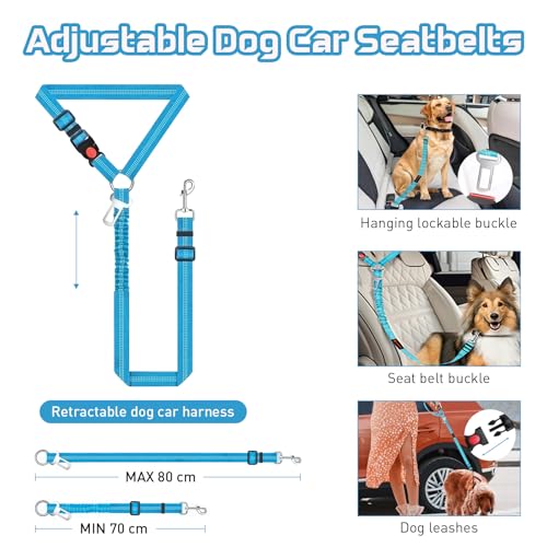 Reiseresa Hundedecke Auto Rückbank, Vielseitiger Hundedecke Rücksitz mit Stabiler Hartholzbrett und Sicherheitsgurte, Wasserdicht Hund Rücksitz für Alle PKWs Auto SUV (Braun, XXL)