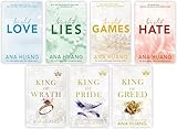 #Best Seller Ana Huang 7 Books collection set: Twisted Love, Games, Hate, Lies & King of Wrath, King of Pride, King of Greed