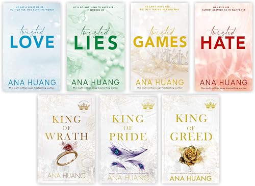 #Best Seller Ana Huang 7 Books collection set: Twisted Love, Games, Hate, Lies & King of Wrath, King of Pride, King of Greed