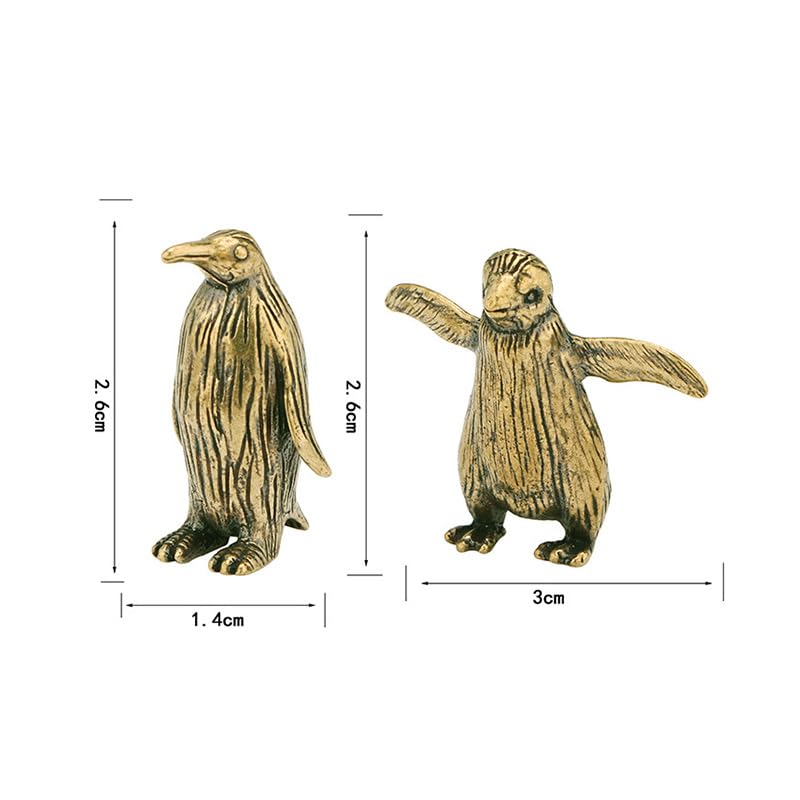 3 Figuras Decorativas de Brass Pingüino miniatura 7