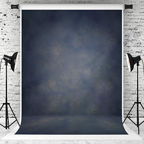 Kate 10×10ft Blue Backdrop Abstract Muslin Dark Blue Background Navy Gradient Portrait Backdrop for Photographer Headshot Microfiber Photo Studio Props
